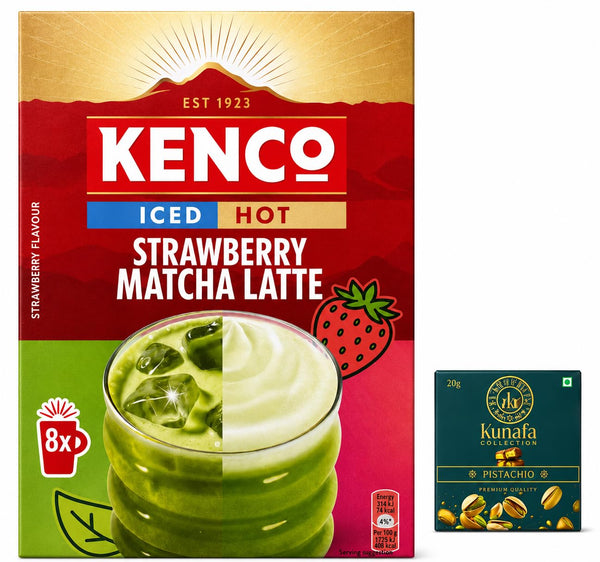 Kenco Iced Hot Strawberry Matcha Latte Sachets x8
