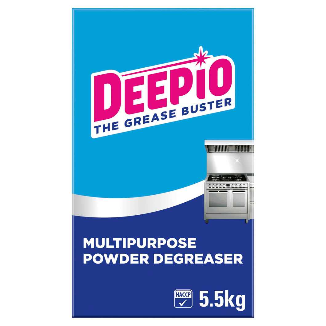 DEEPIO Professional Multipurpose Powder Degreaser 5.5kg, Deepio Professional Best Degreaser For All Tough Kitchen Challenges, Food Contact Safe