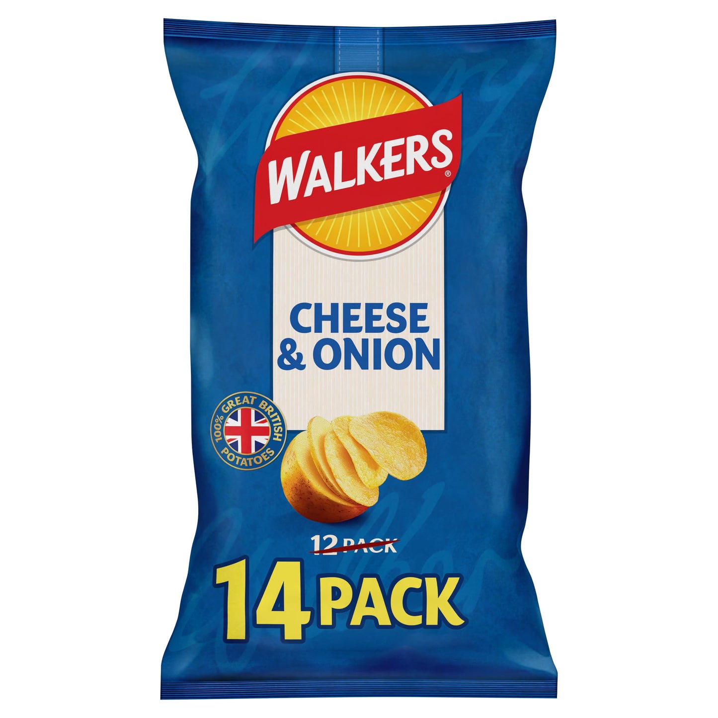 Walkers Cheese & Onion Multipack Crisps 14x25g