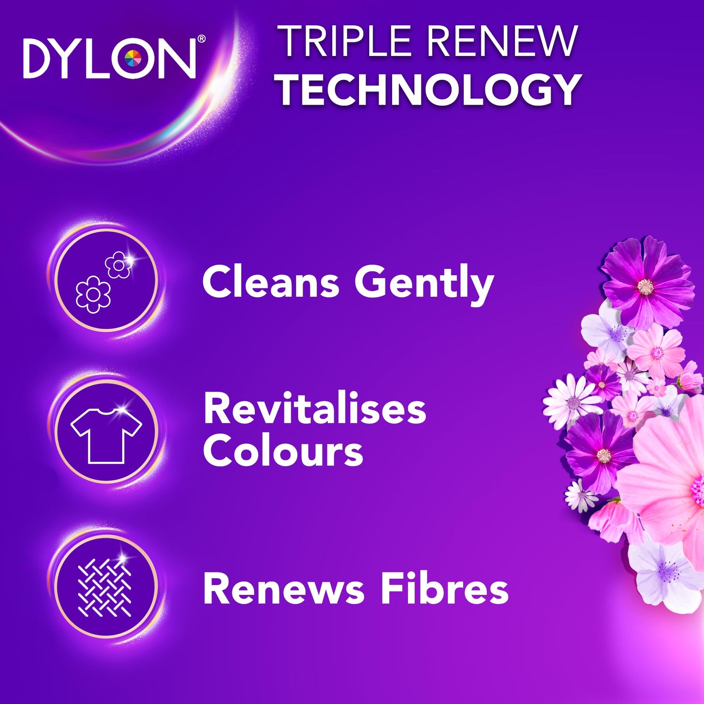 Dylon Blossom Detergent Pack of 2 (30 Wash Loads) total 60 Wash Load | Liquid Laundry Detergent for all Coloured Clothes, Colour Washing Detergent to Revitalise Colours and renew in every wash