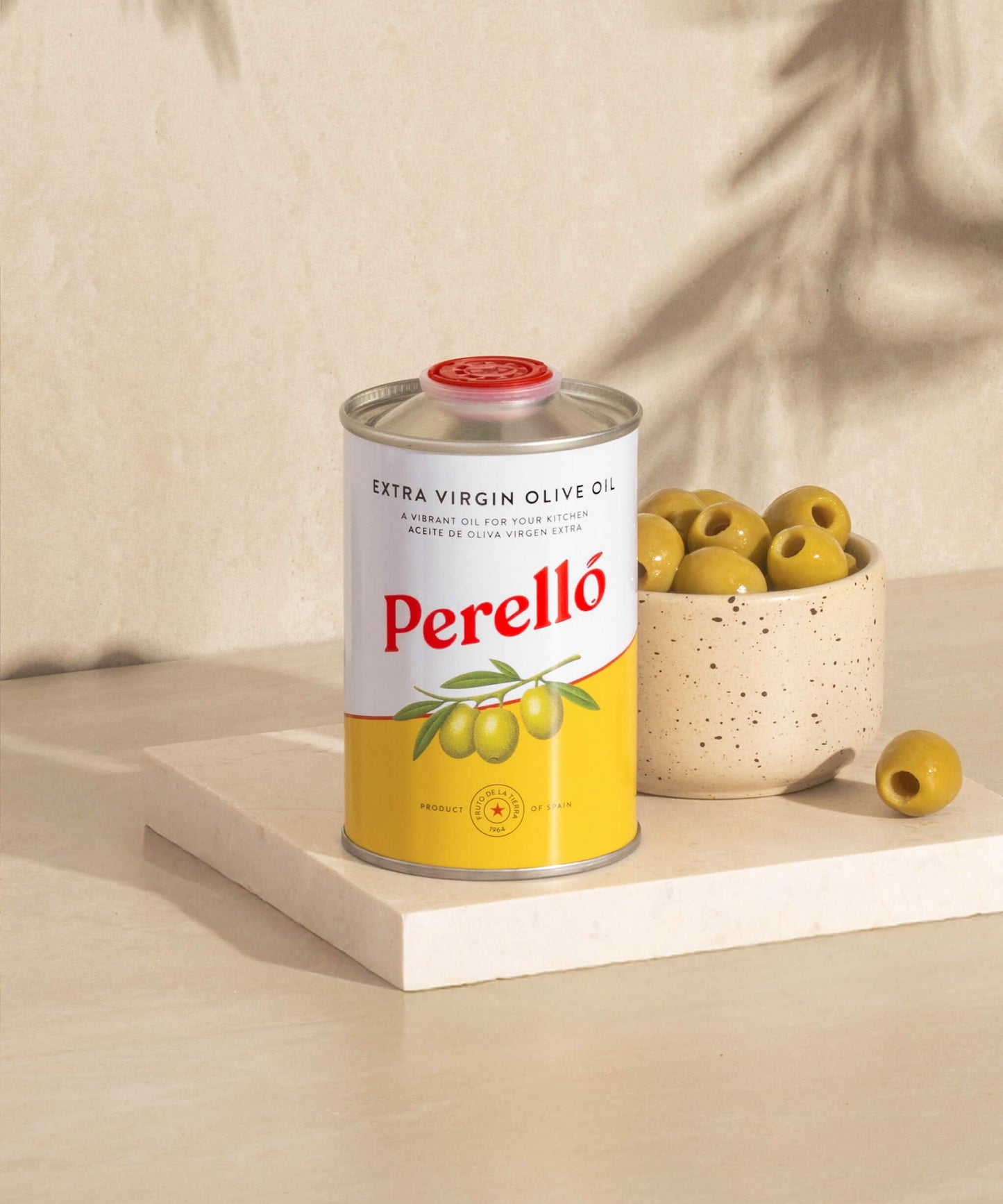 Perello Extra Virgin Olive Oil, Cold-Pressed, 250ml Tin, Superior Category Olive Oil, Product of Spain