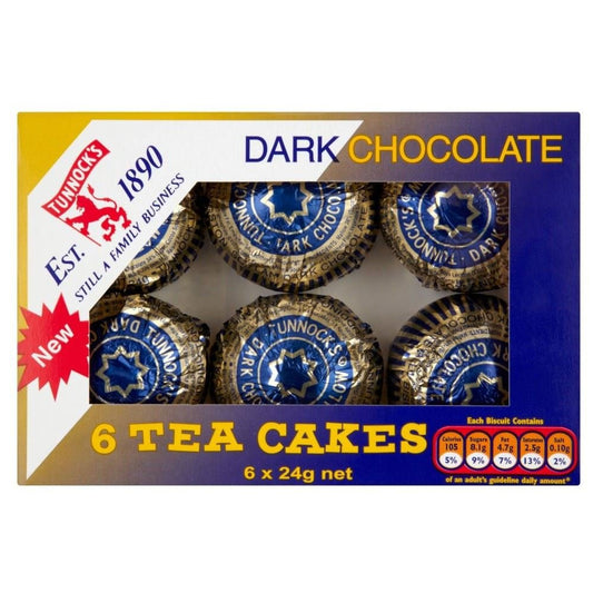 Tunnock's Dark Chocolate Teacakes (6 per pack - 144g)