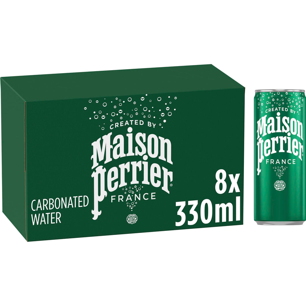 Maison Perrier Plain Sparkling Water cans 8x330ml