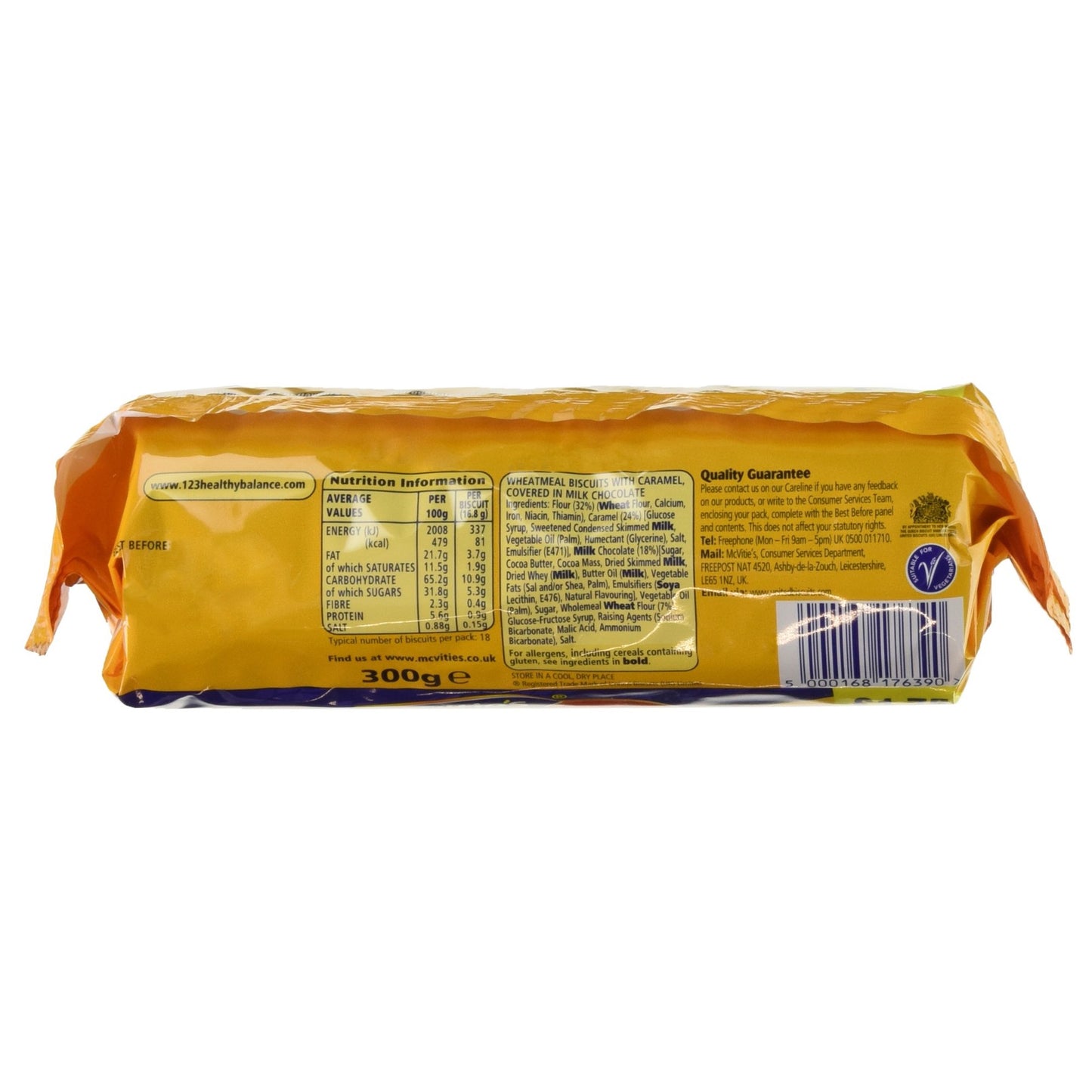 Mcvities Milk Chocolate Caramel Digestive Biscuits, 300g
