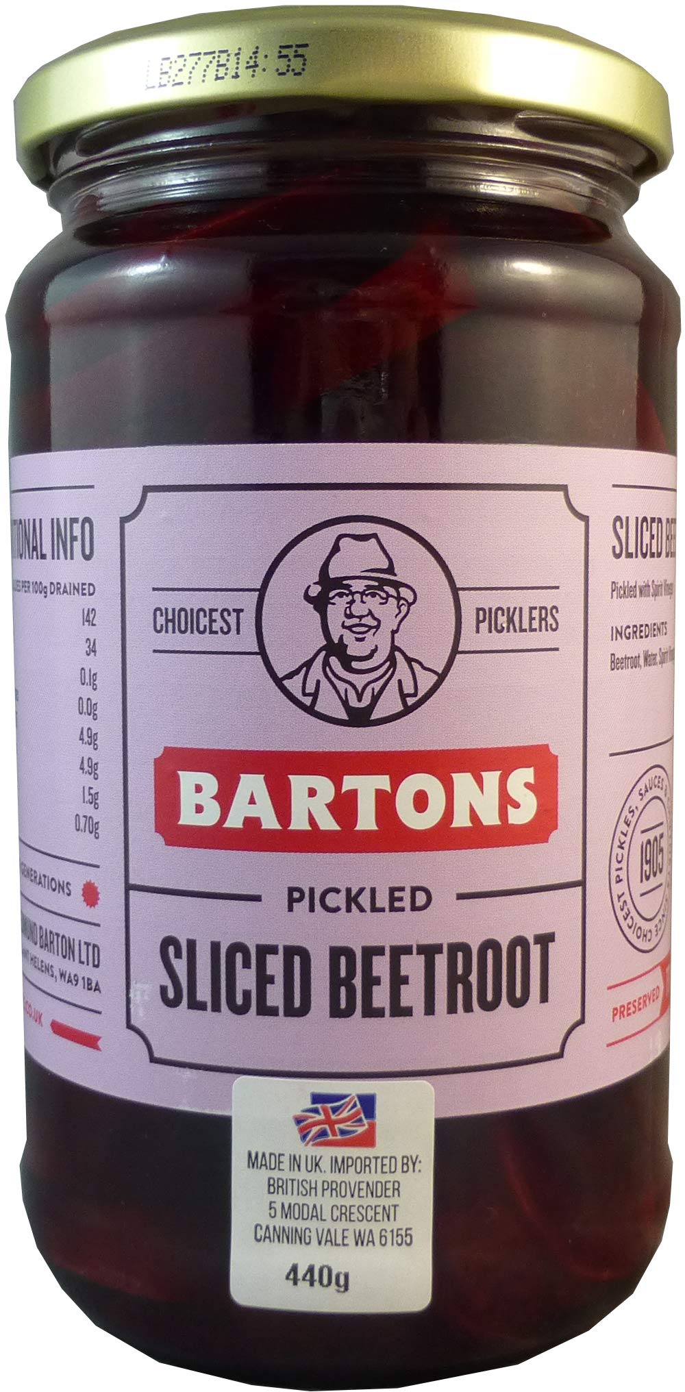 Bartons Sliced Beetroot, 440g