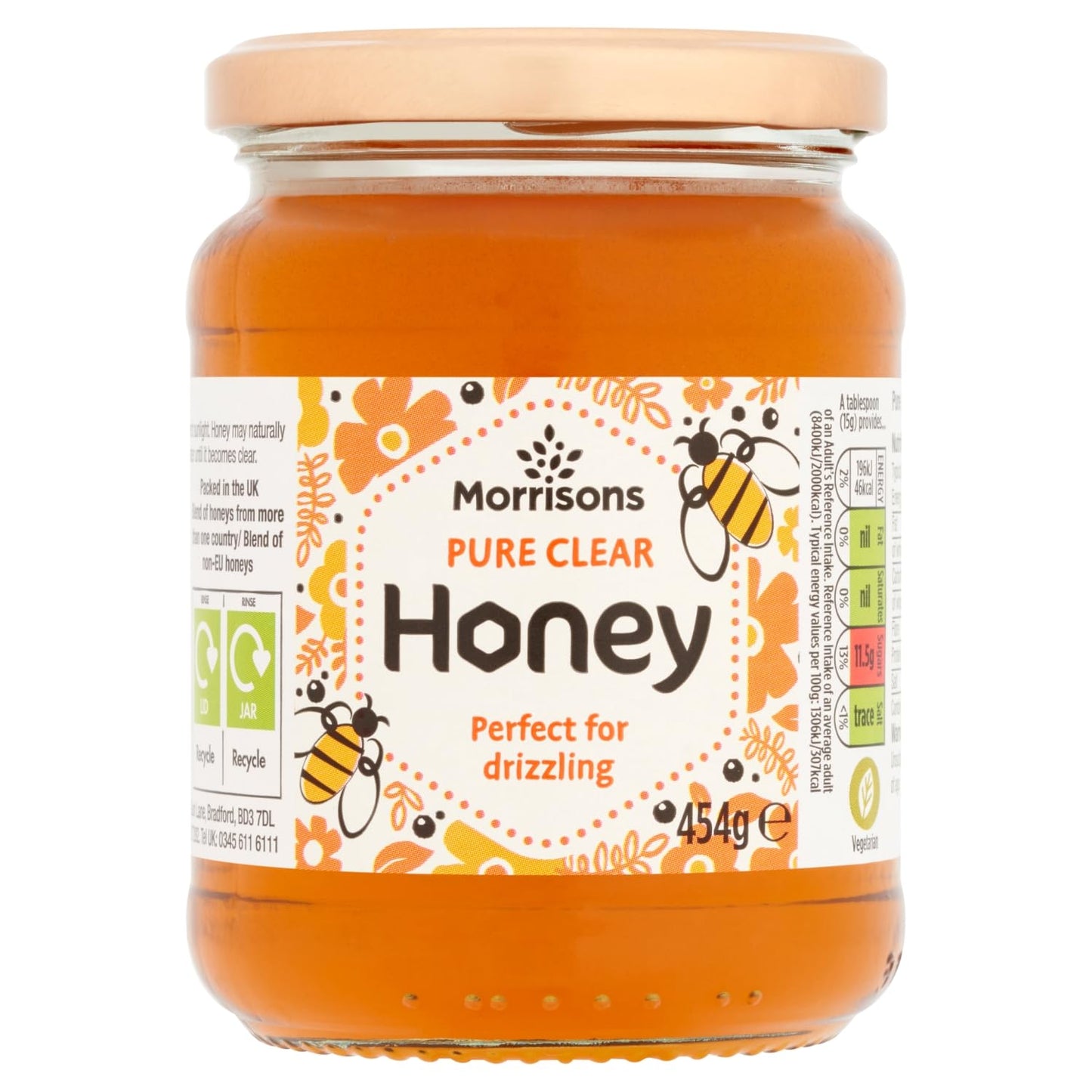Morrisons Pure Clear Honey 454g (Forced) (Fixed Retail)