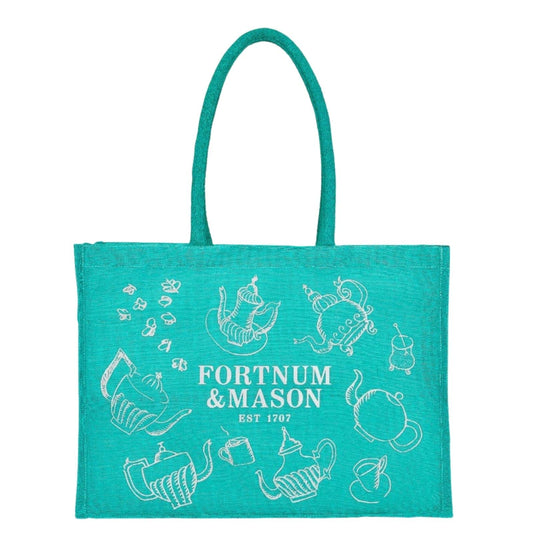 "N/A" Fortnum and Mason Shopper Tote Bag For Life Decorative Teapot Design