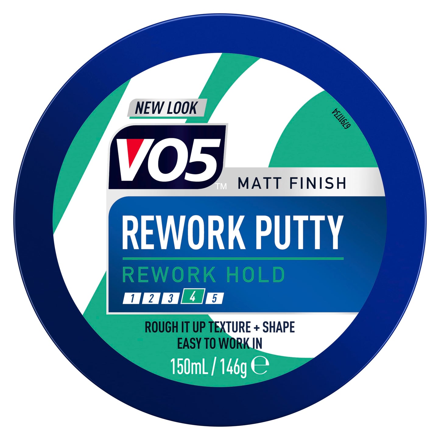 VO5 Rework Putty, 150ml, Matt Finish Hair Styling Product, Strong Hold Level 4