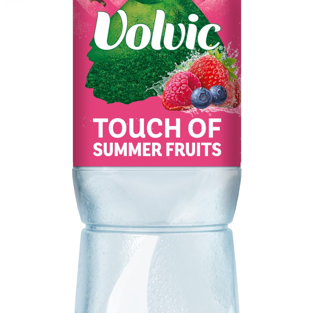 Volvic Touch of Fruit Summer Fruits Natural Mineral Water Drink, 1.5L