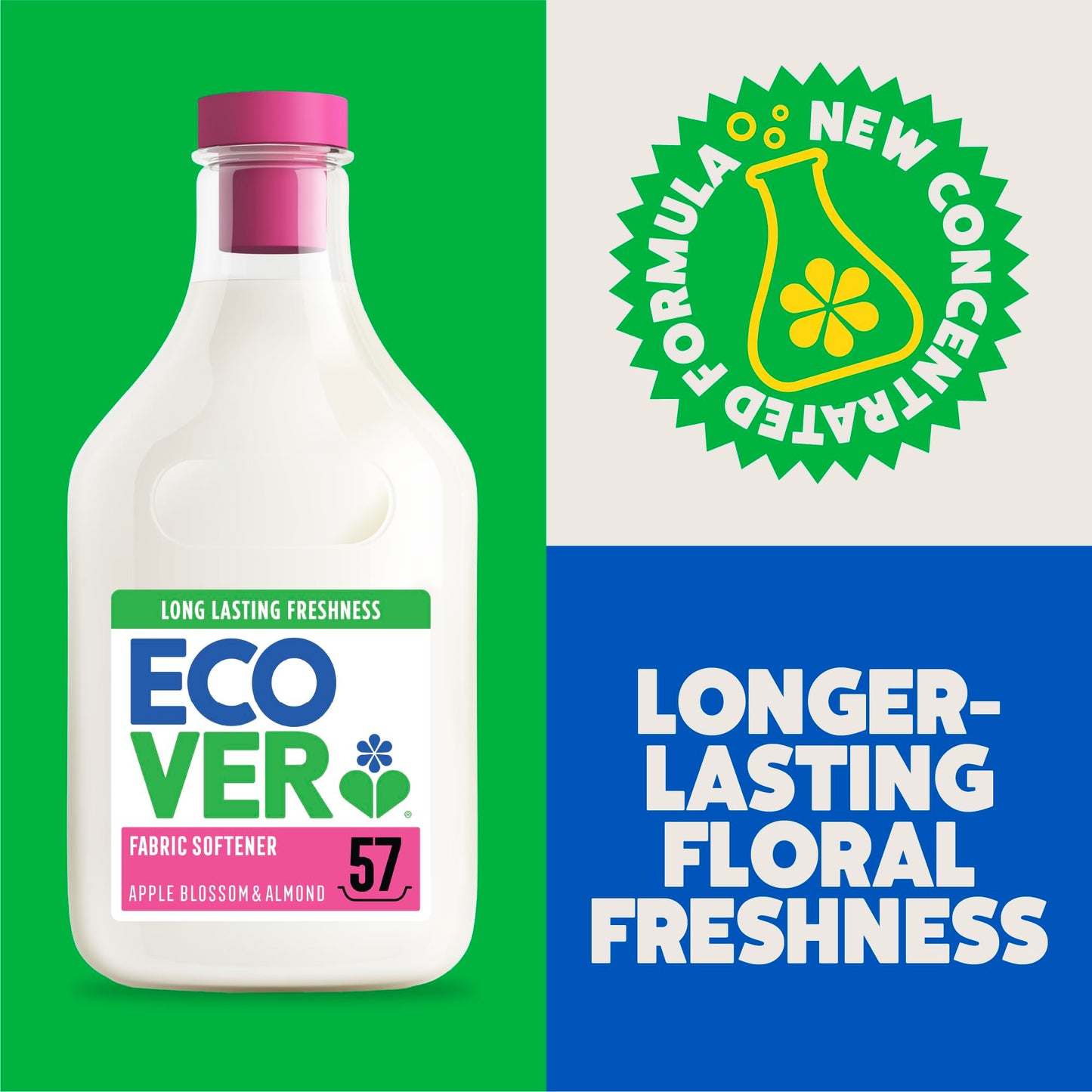 Ecover Fabric Softener Refill, Apple Blossom & Almond, 200 Washes, 5L