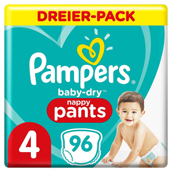 Pampers Baby Dry Nappy Pants - Size 4, 96 Pack