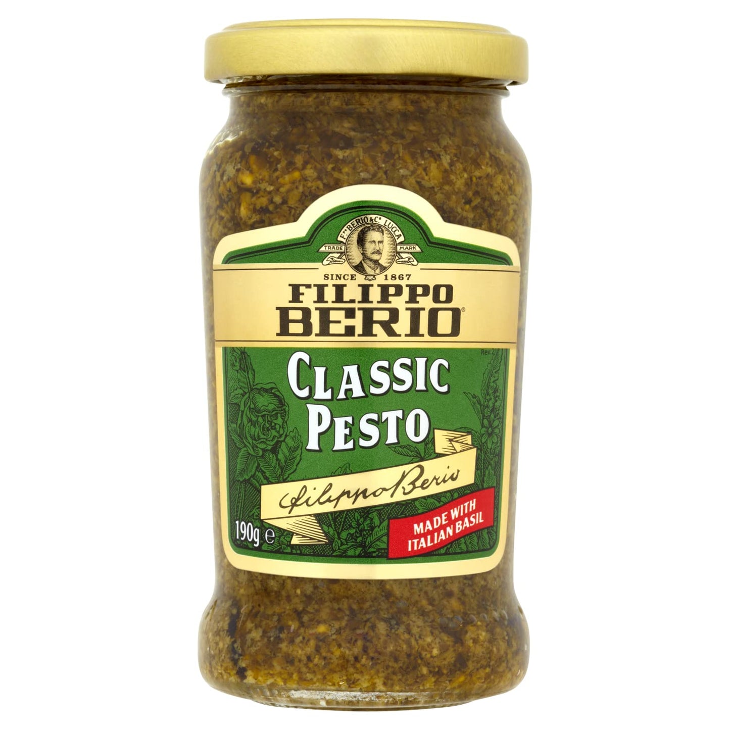 Filippo Berio Classic Green Pesto 6 Bottles of 190 g