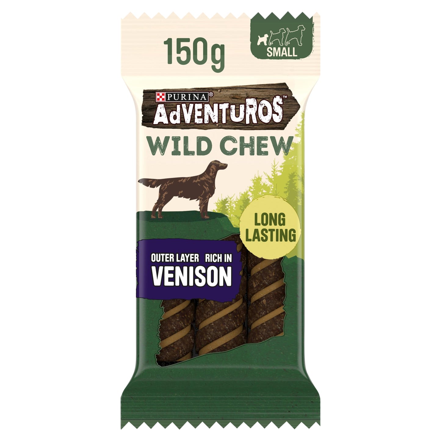Adventuros Wild Chew Venison Dog Treats for small dog 150g