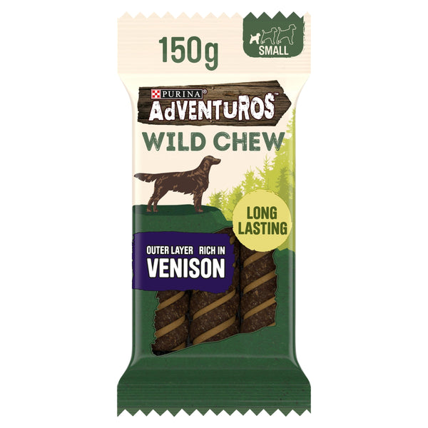 Adventuros Wild Chew Venison Dog Treats for small dog 150g