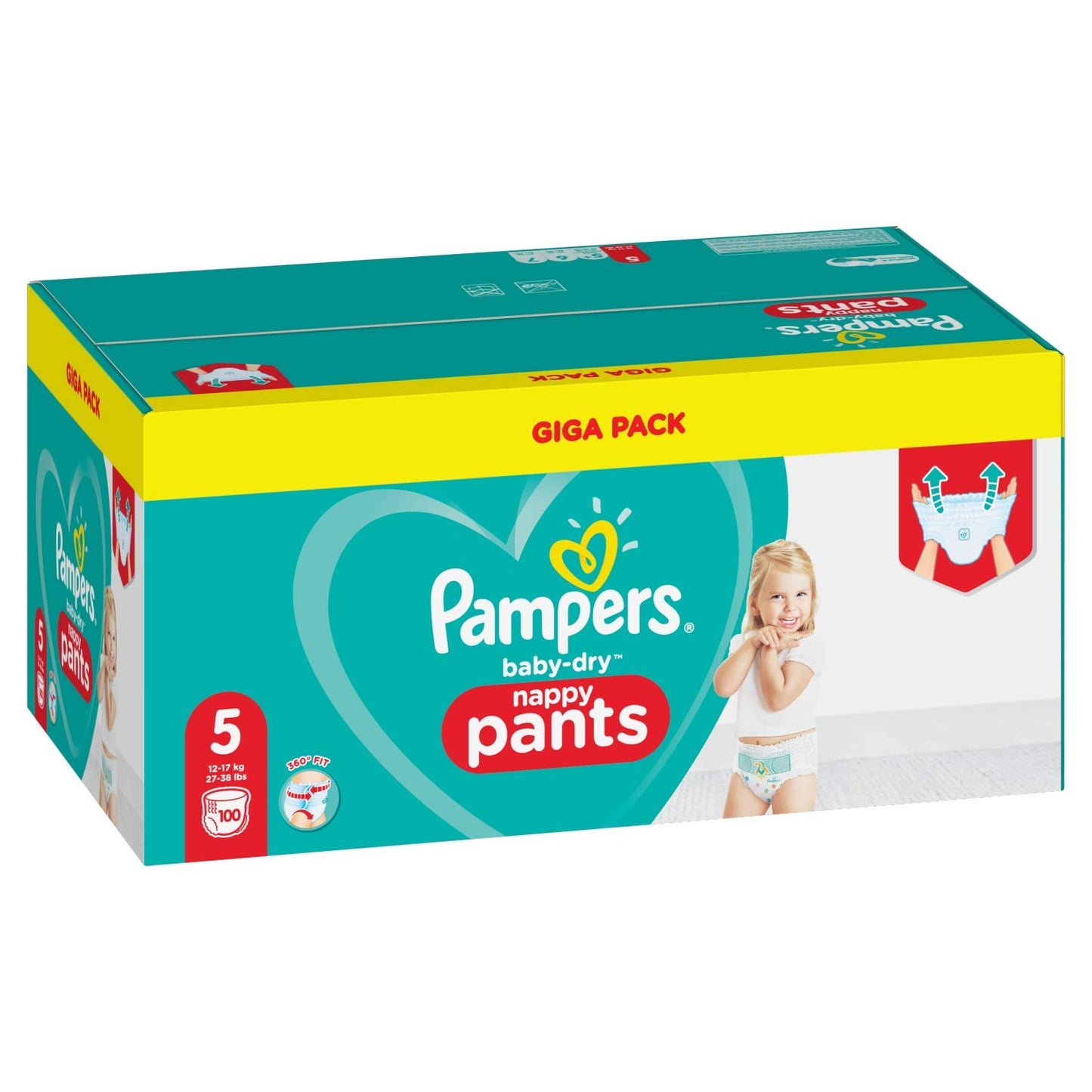 Pampers 81714242 Baby-Dry Pants Nappy Pants White