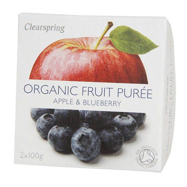 Clearspring Organic Puree Apple & Blueberry 2x100g