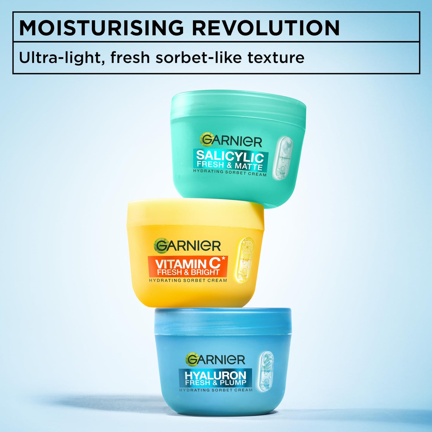 Garnier Pure Active Salicylic Fresh & Matte Hydrating Sorbet Cream, Ultra Fresh & Light, 5% Salicylic Acid + Niacinamide + Centella Asiatica, Cruelty Free International & Vegan - 85ml