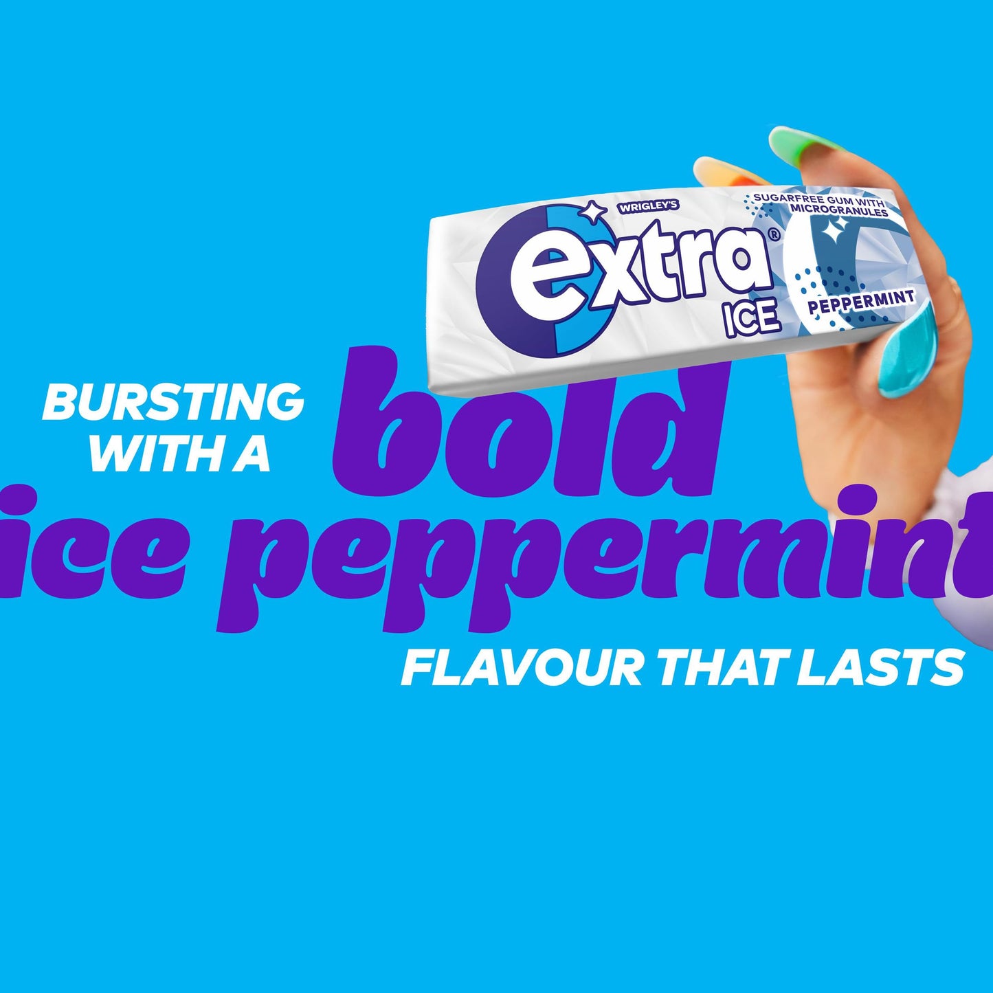 Wrigley's Extra Ice Spearmint Sugar Free Chewing Gum Bulk Multipack, 30 x 10 Pieces - Mint Gum With Microgranules - Air Travel Essentials, Festival Accessories & Road Trip Snacks