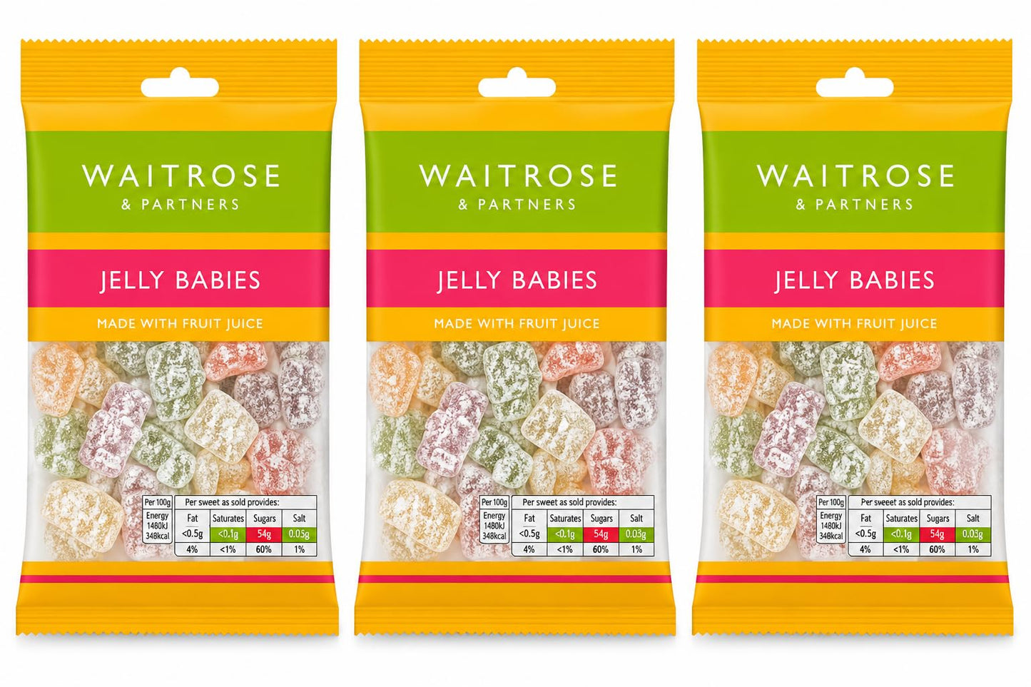 Waitrose Jelly Babies 200g, Pack of 3