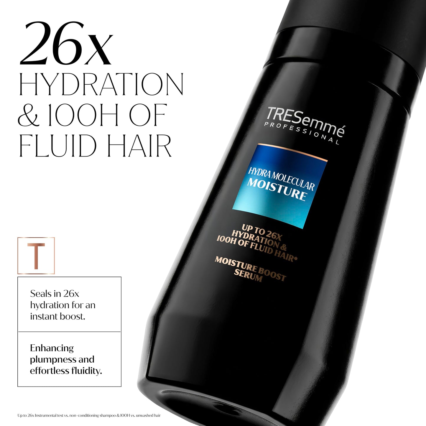 TRESemme Hydra Molecular Moisture Moisture Boost Serum hair treatment for a salon-sculpted look 100 ml