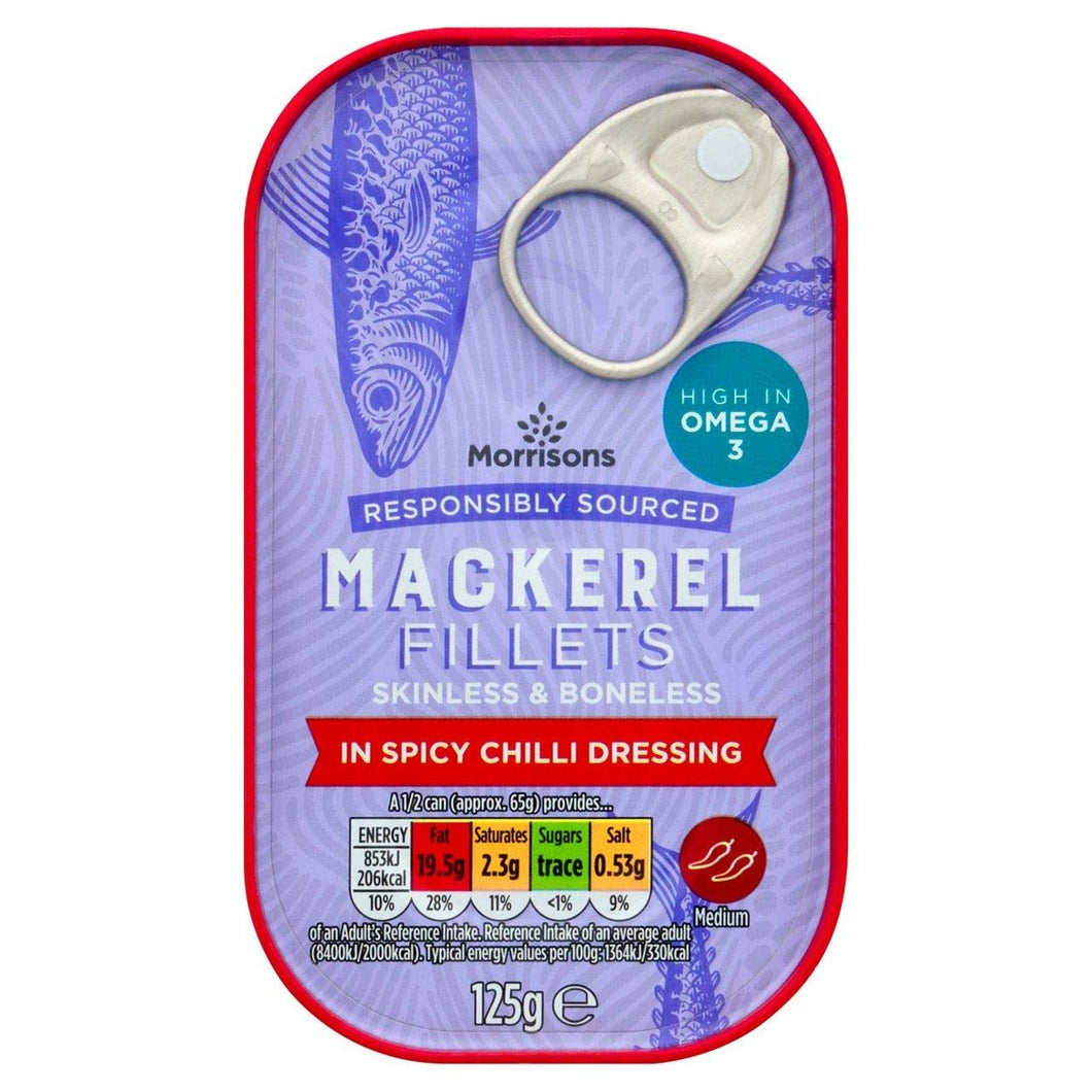 Morrisons Mackerel Fillets in Spicy Chilli Dressing, 125g