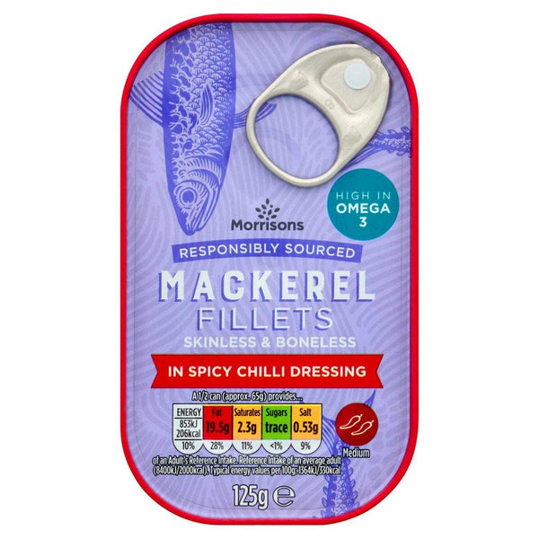 Morrisons Mackerel Fillets in Spicy Chilli Dressing, 125g
