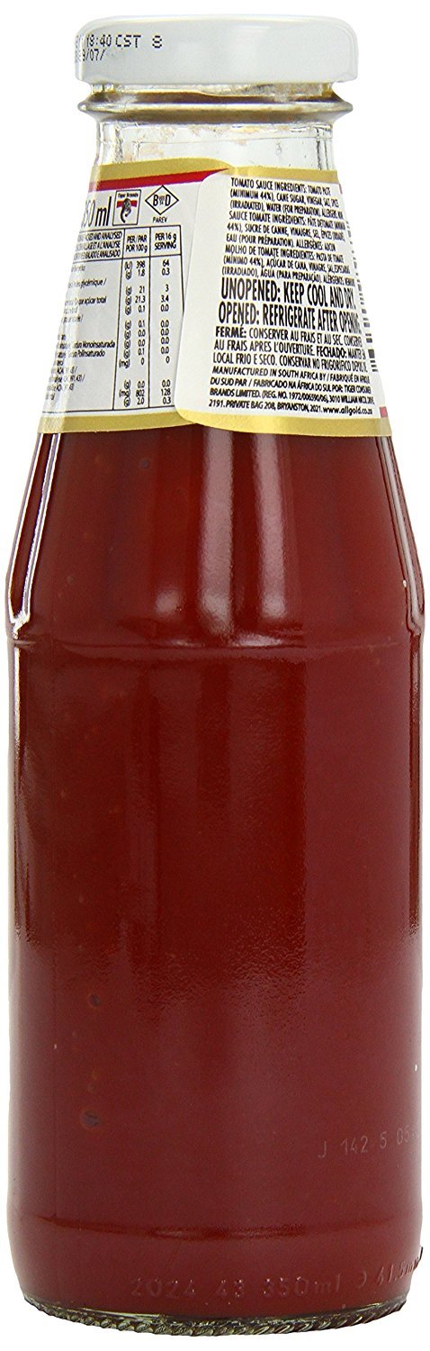 All Gold Tomato Sauce 700ml - South African Ketchup - Sauce from South Africa - South African All Gold Tomato Sauce