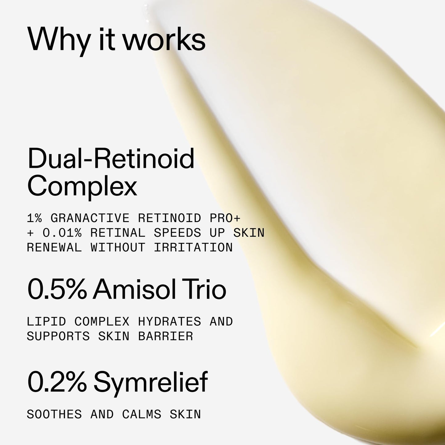 The INKEY List Starter Dual Retinol Serum 30ml, 0.5% Amisol Trio & 0.2% Symrelief, Gentle Skin Renewal, Smooths Fine Lines, Hydration & Barrier Protection, Suitable for Sensitive Skin