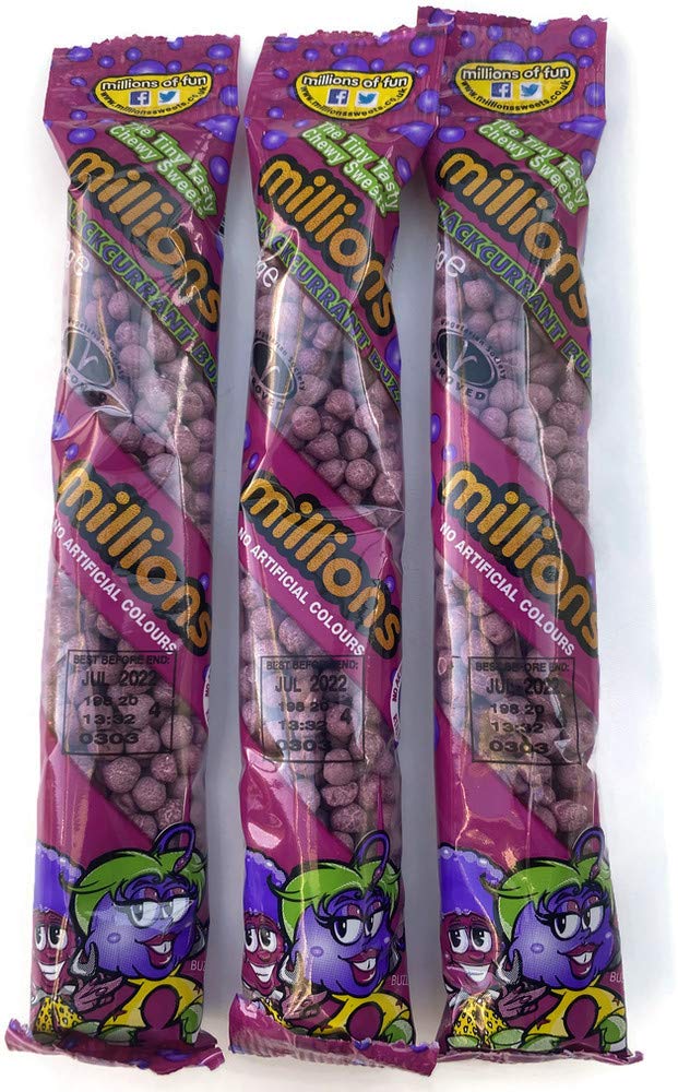Millions Tubes Variety Bundle Strawberry, Blackcurrant, Raspberry, Cola and Bubblegum