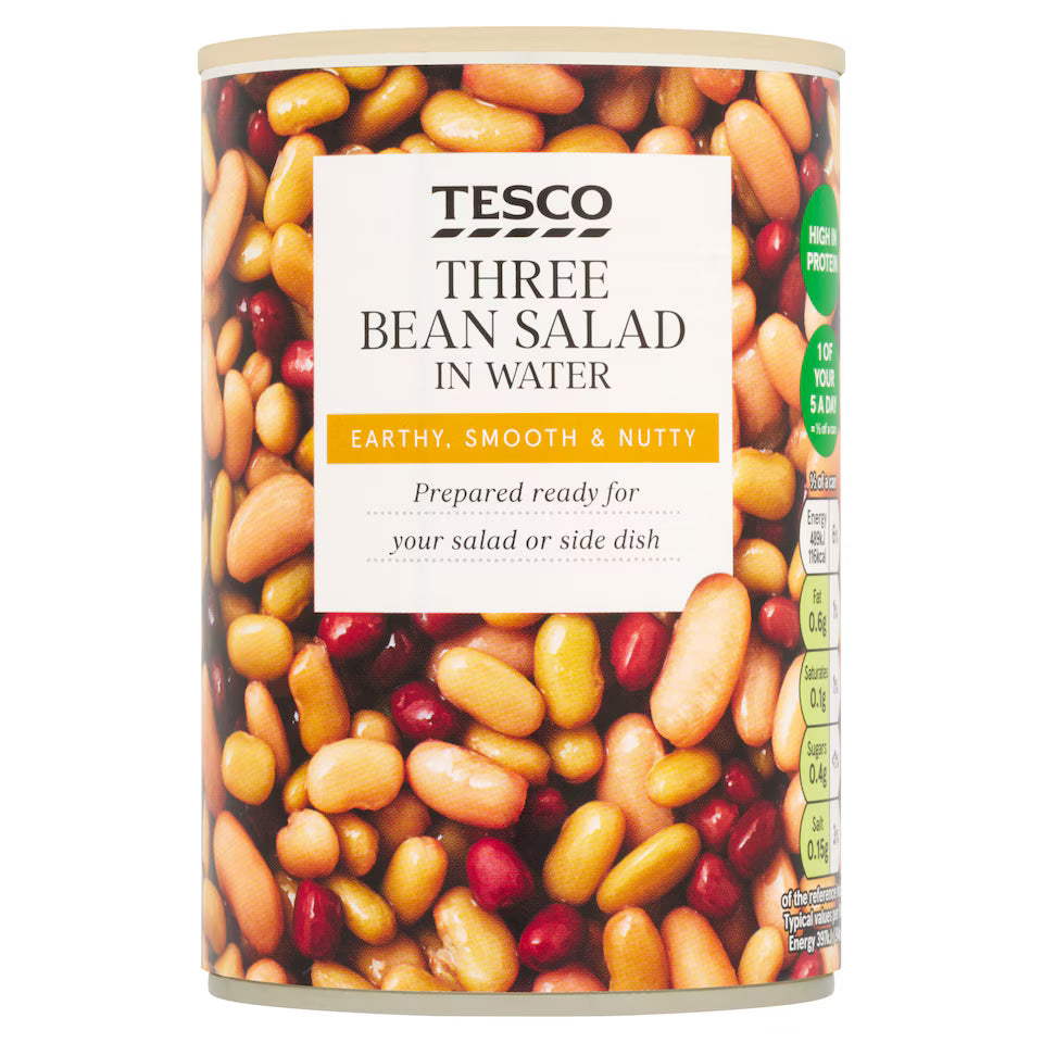 Tesco Three Bean Salad In Water, 400g