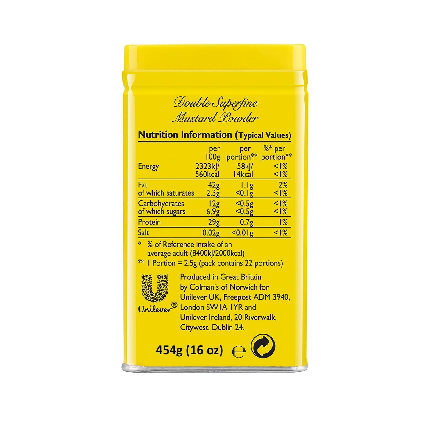 Colman's Original English Mustard Powder, 454 g