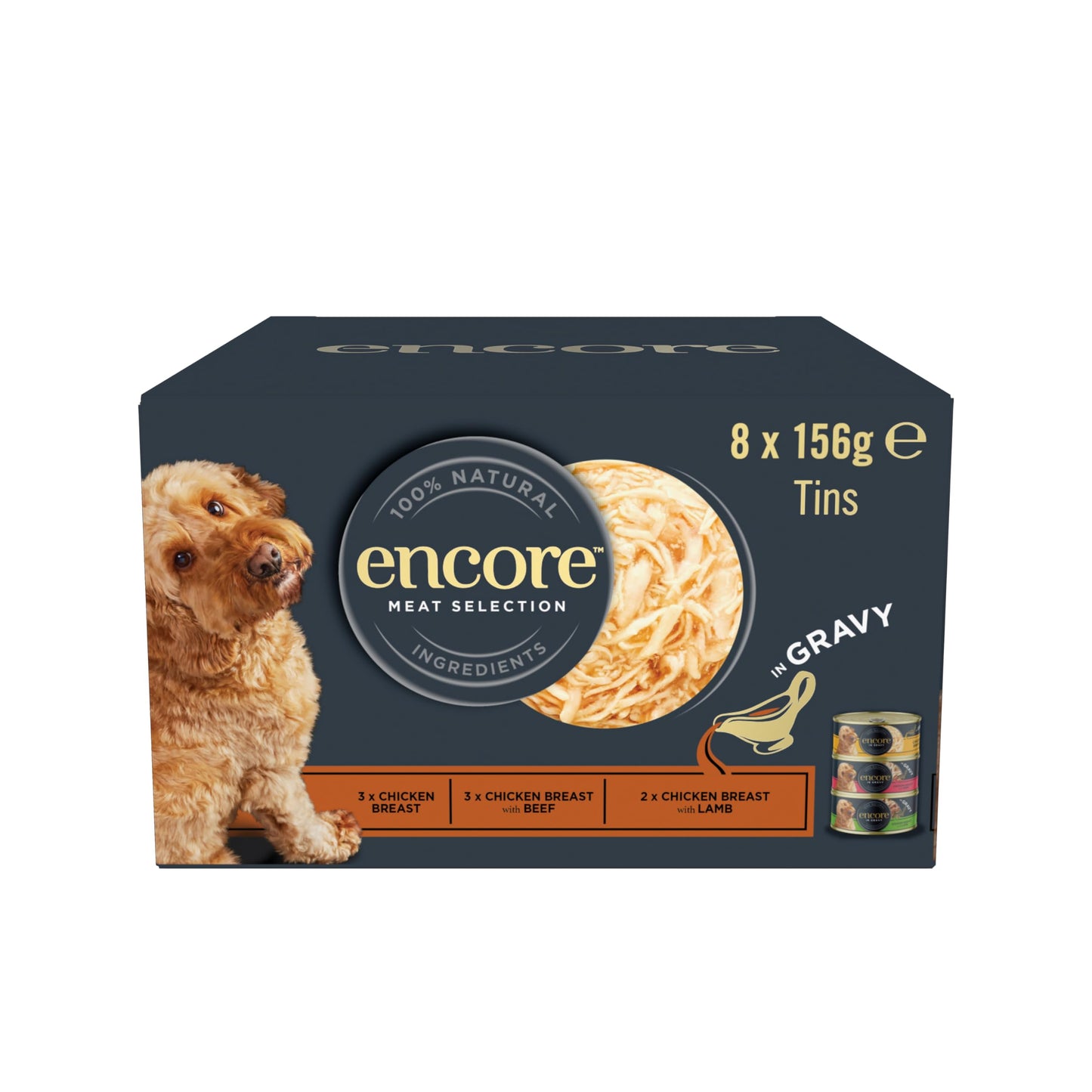 Encore Dog 156g Tins in Gravy