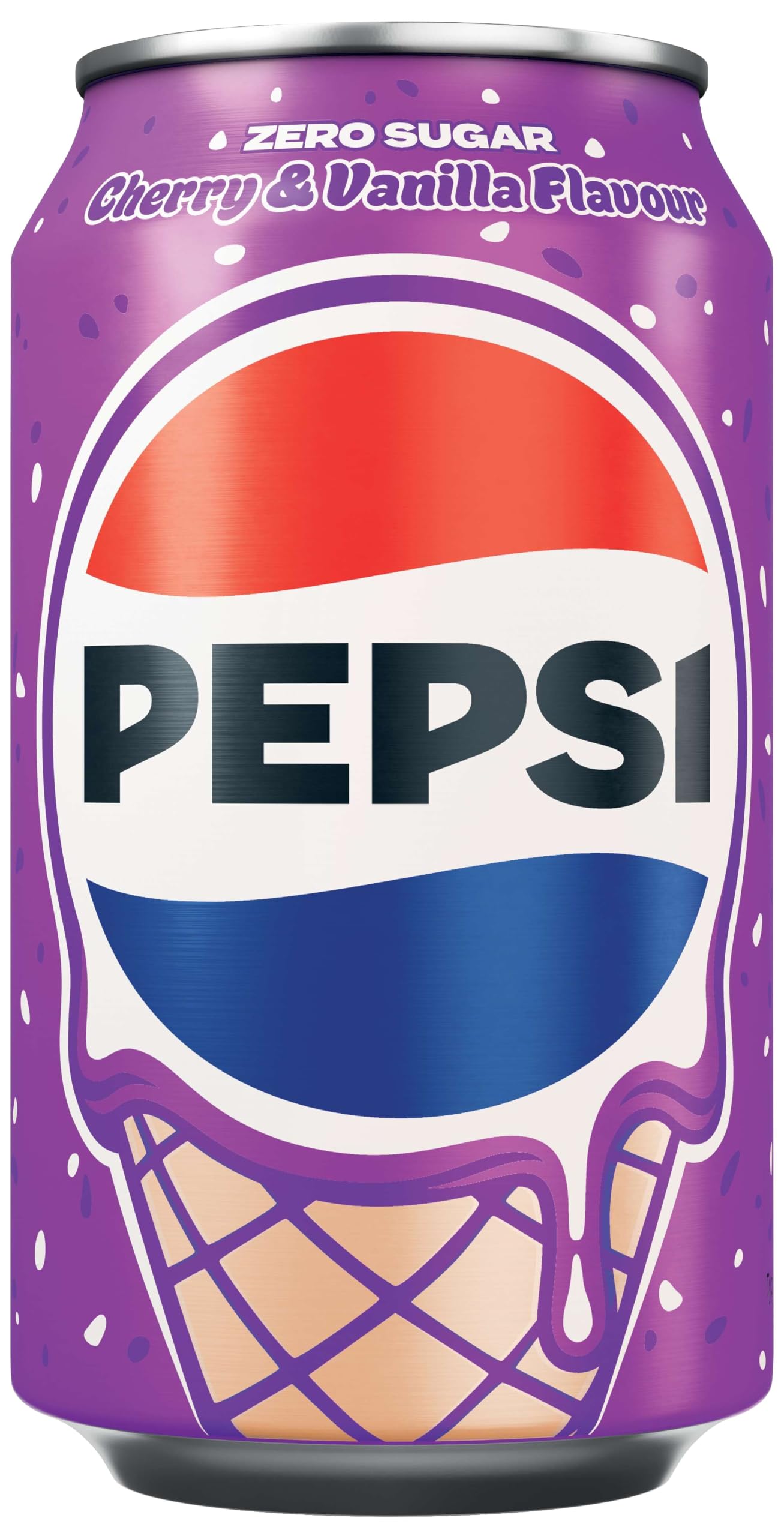 Pepsi Zero Sugar Cherry and Vanilla Ice Cream Flavour 330ml Can (Pack of 8)