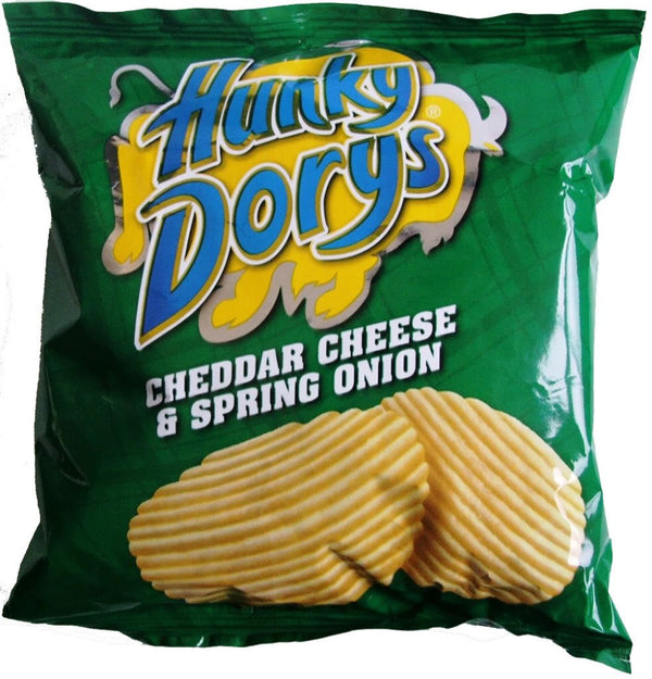 Hunky Dorys Cheddar Cheese & Spring Onion Crisps 45g (Box of 50)