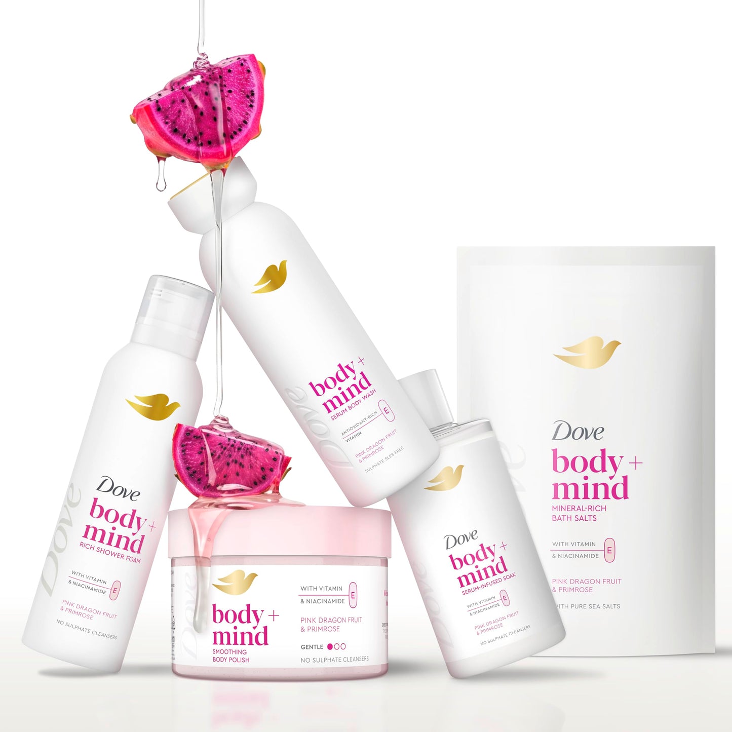Dove body + mind Dragon Fruit Rich Shower Foam 200 ml