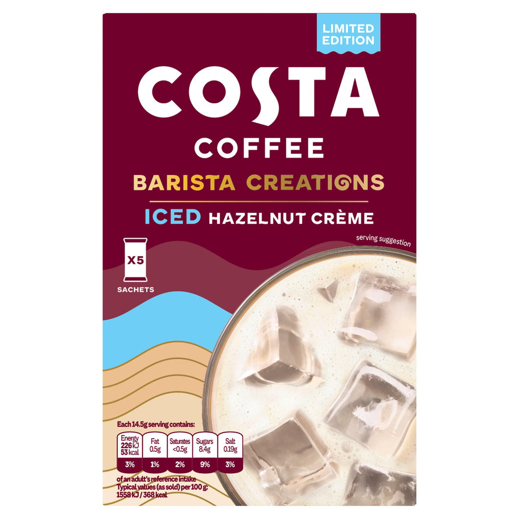 Costa Coffee Barista Creations Iced Hazelnut Crème (5x14.5g)