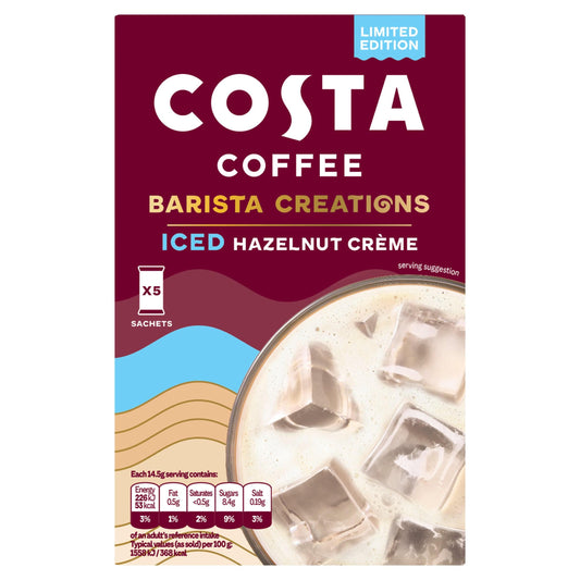 Costa Coffee Barista Creations Iced Hazelnut Crème (5x14.5g)