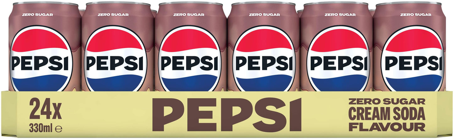 Pepsi Cream Soda 330ml Can (Pack of 24)