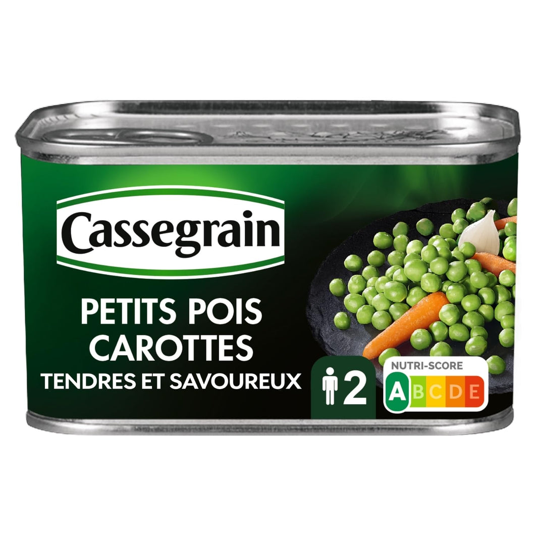 Cassegrain Petits Pois Carottes (1/2)(265g net) 400g