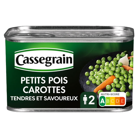 Cassegrain Petits Pois Carottes (1/2)(265g net) 400g