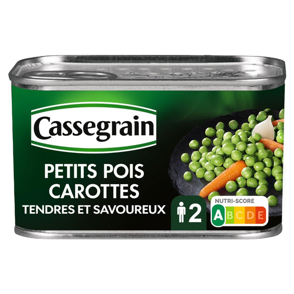 Cassegrain Petits Pois Carottes (1/2)(265g net) 400g