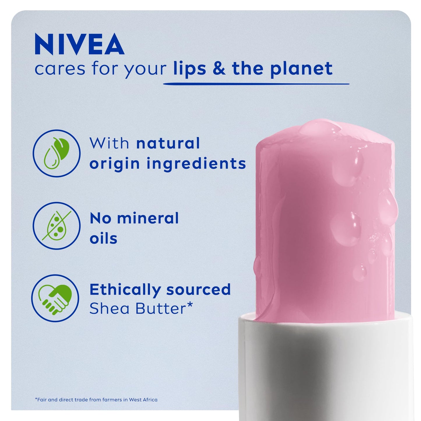 NIVEA 2in1 Caring Lip Scrub (4.8g), Lip Balm with Rosehip Oil and Vitamin E, Gently Exfoliates for Super Soft Lips, Intensive Lip Care, No Need to Wipe Off