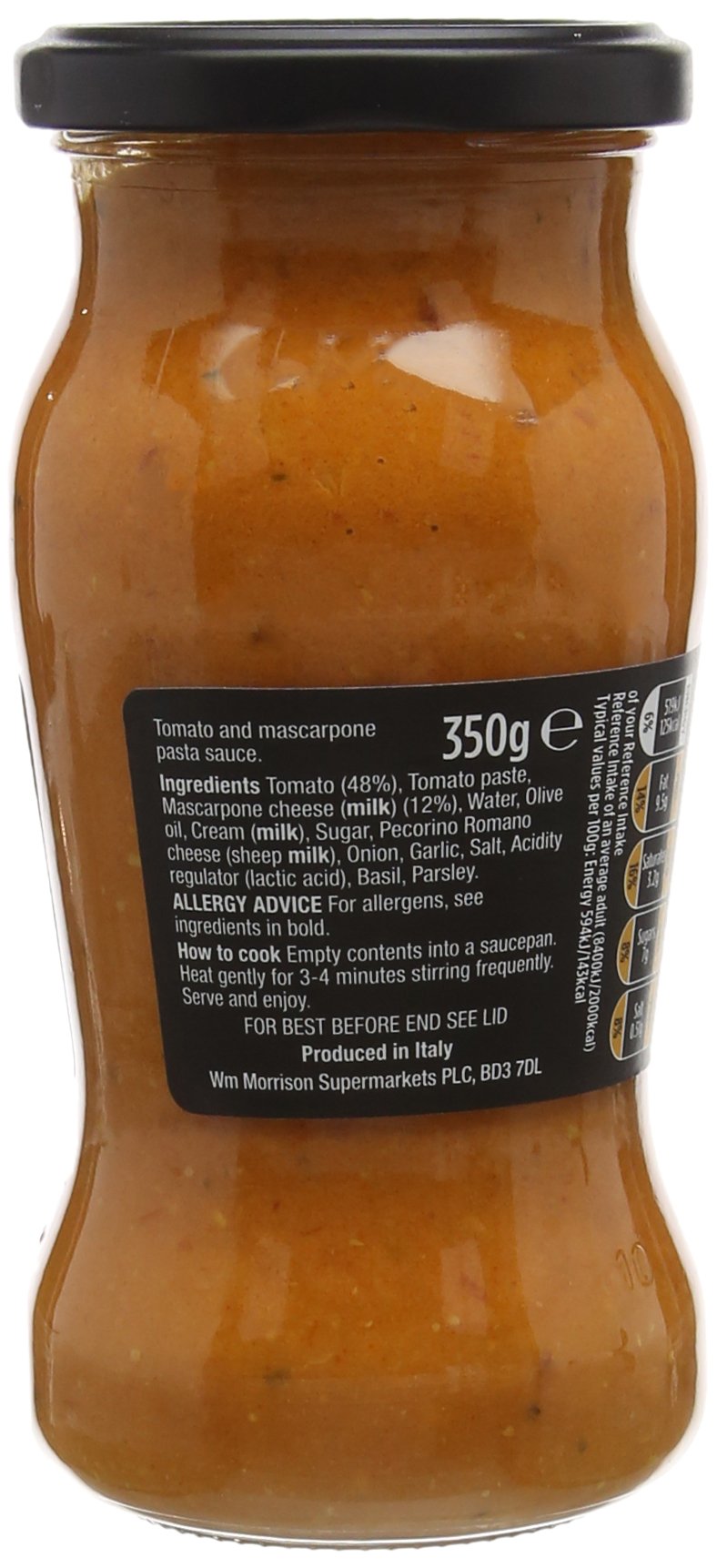 Morrisons The Best Tomato and Mascarpone Pasta Sauce, 350g