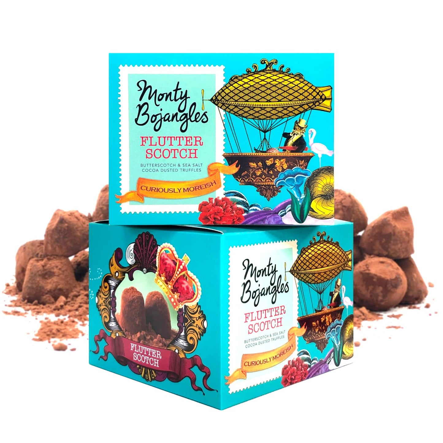 Monty Bojangles Flutter Scotch Cocoa Dusted Truffles, 150g Gift Boxes (Choose from 9 flavours)