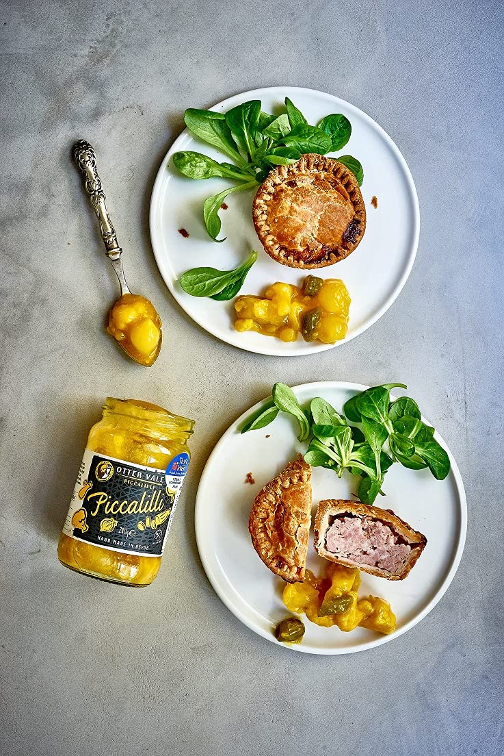 Otter Vale Piccalilli, mix of cauliflower, courgette, onion and gherkin, hand-made in Devon, gluten-free, 270g glass jar