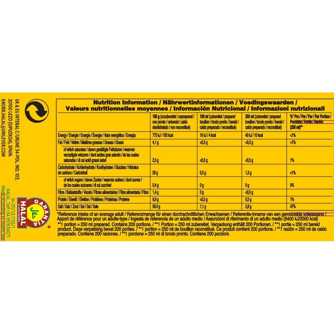 Knorr Chicken Flavour Bouillon Powder 1kg