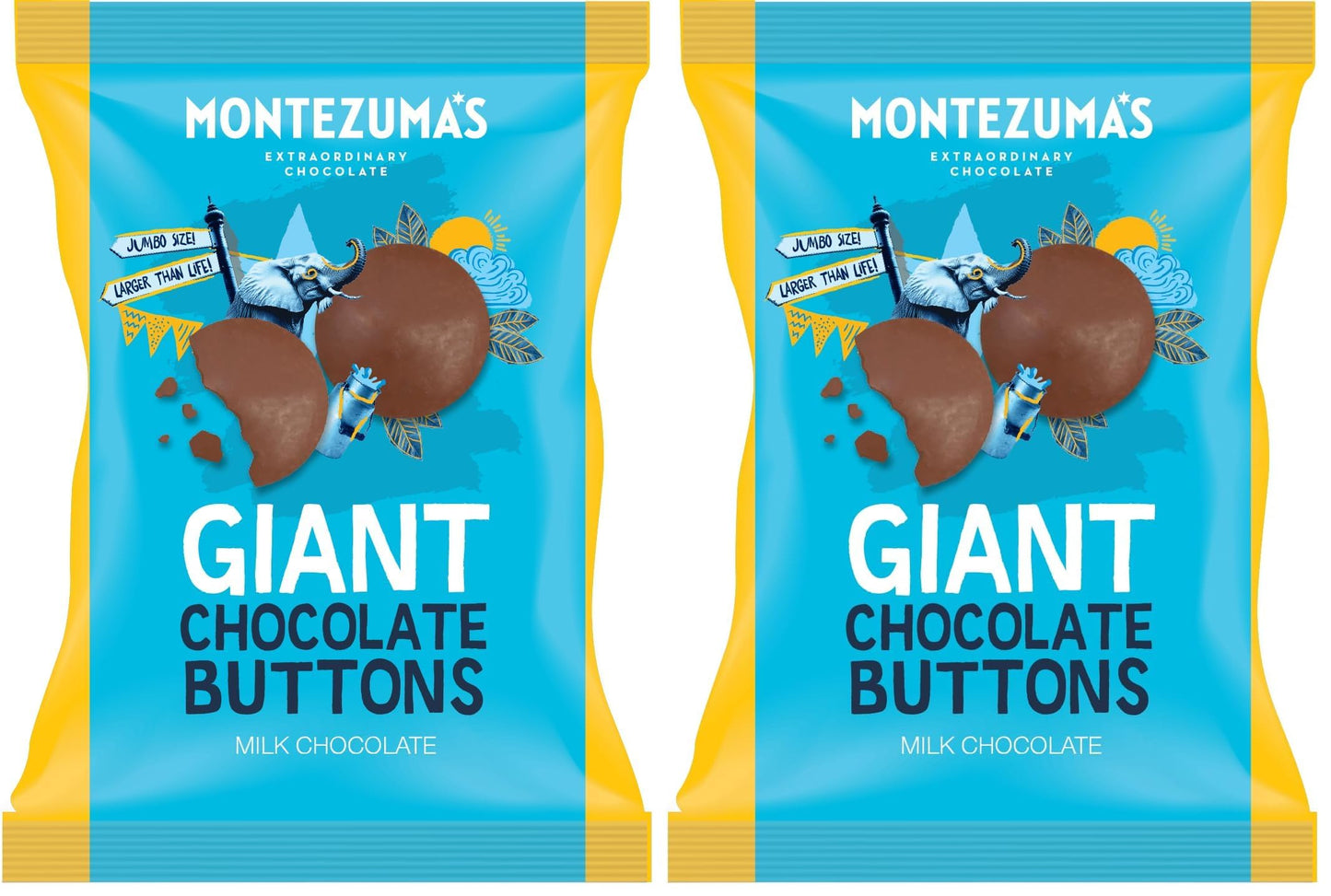Montezuma's Giant Milk Chocolate Buttons 120g (Pack of 2)