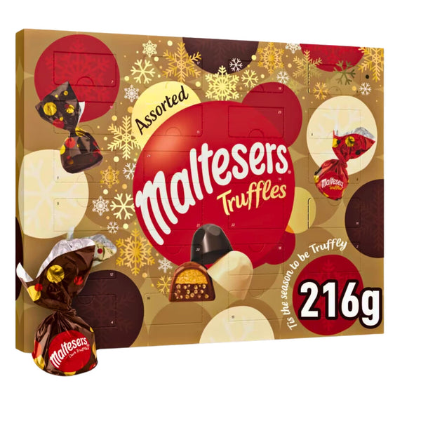Maltesers Milk & White Truffles Mixed Chocolate Advent Calendar, 218g