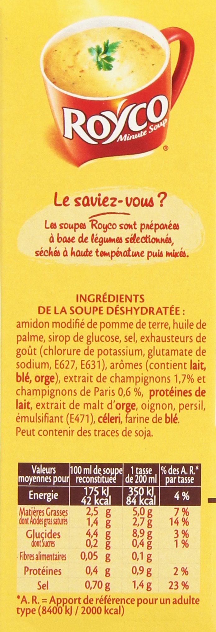 Royco Dehydrated Cream of Mushroom Soup 200 ml – 4 Sachets
