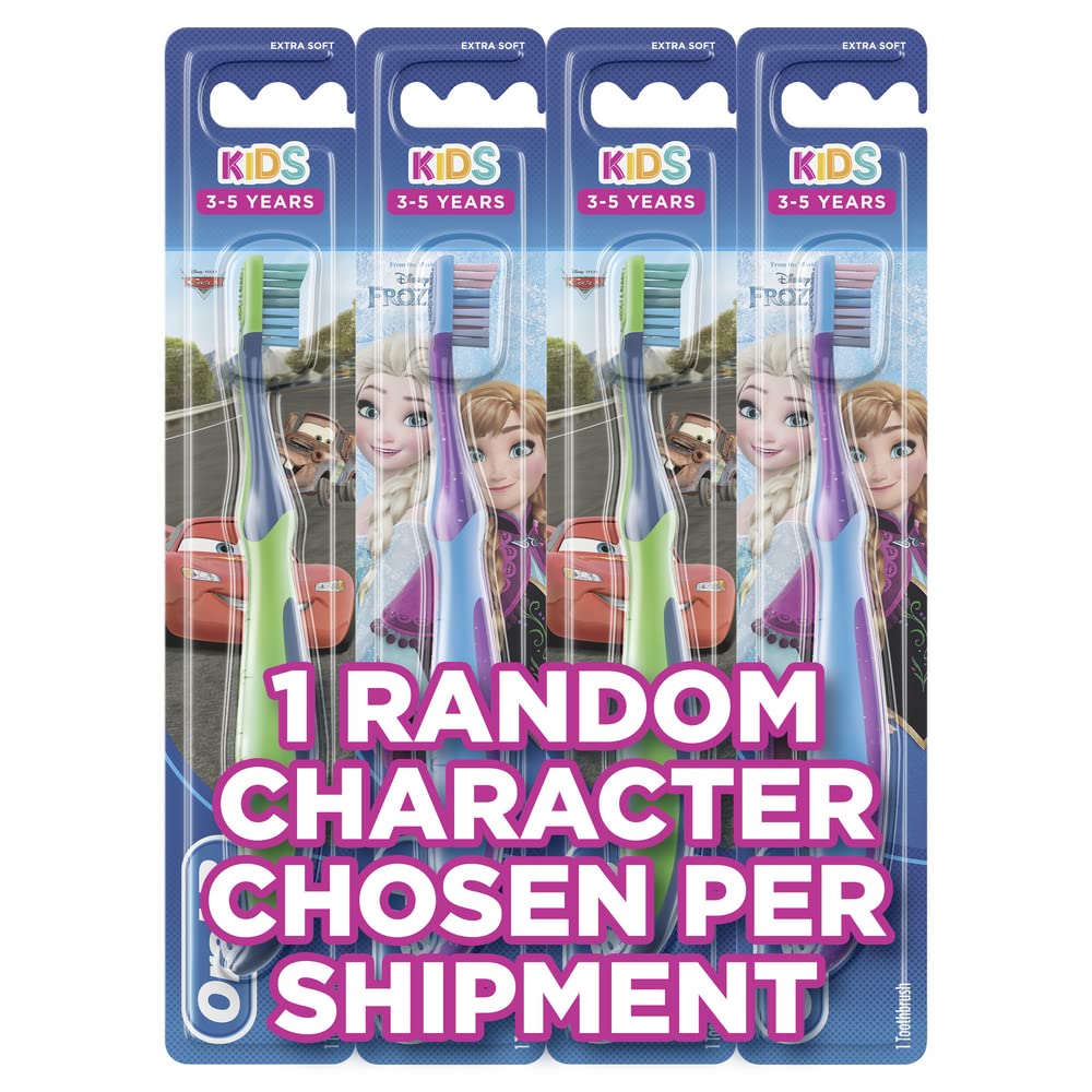 Oral-B Kids Manual Toothbrush Soft Bristles, 3-5 Years Old